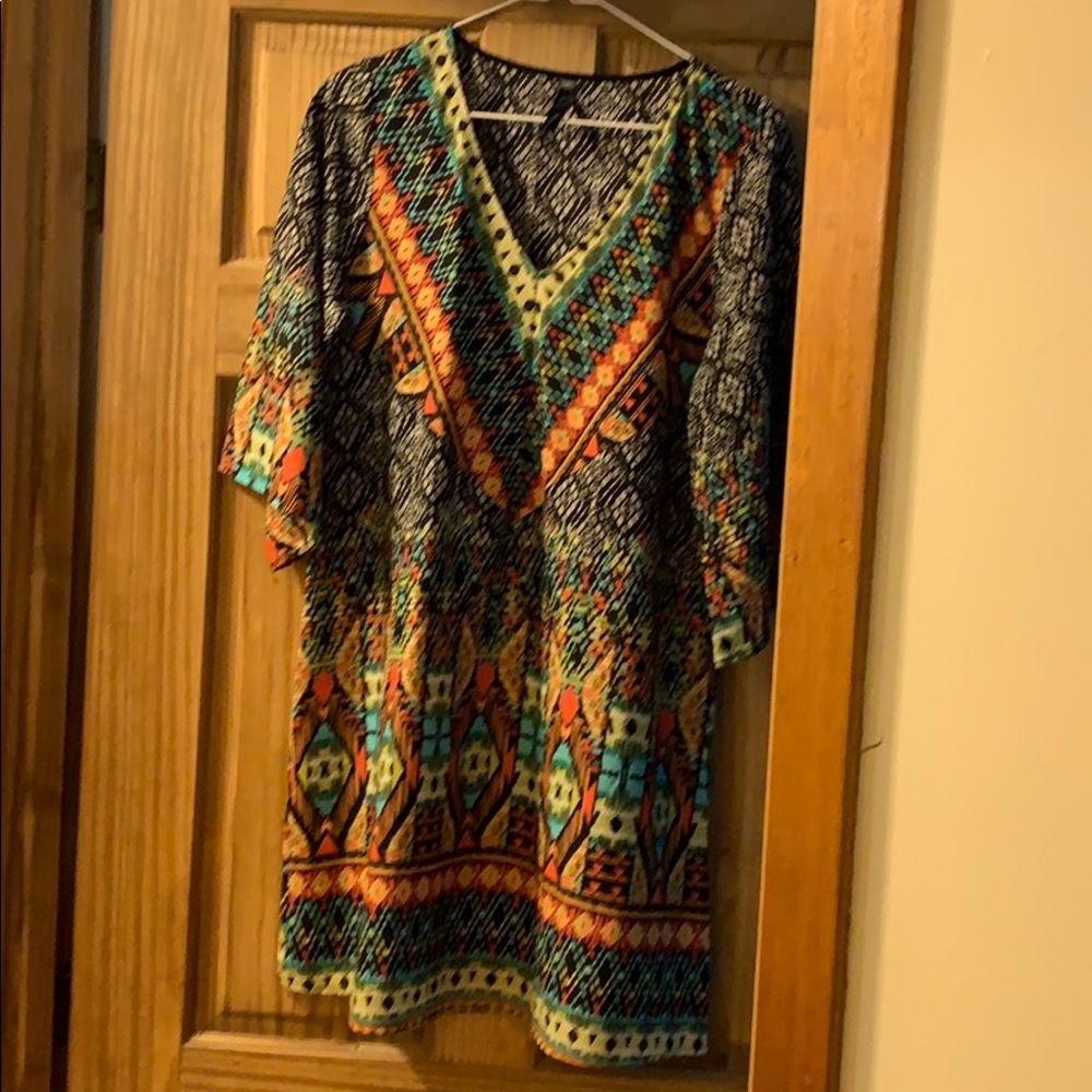 Beautiful Tribal print dress with Bell sleeves